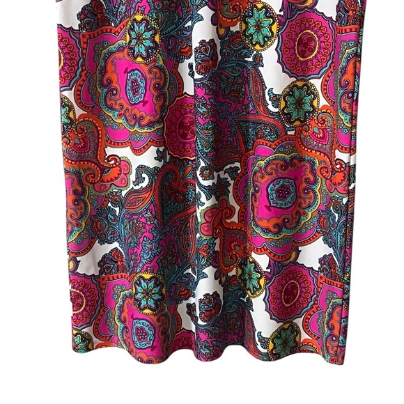 Jude Connally Ella multicolor paisley short sleeve shift dress Made in the USA - Picture 8 of 10